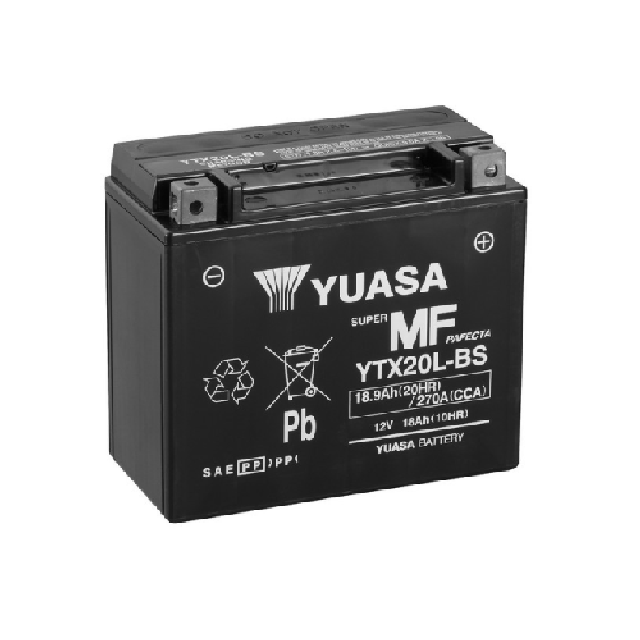 Аккумулятор Yamaha Grizzly Yuasa YTX-20LBS-00-00/ 4SH-82100-22-00/ 5FU-H2100-20-00/ BTY-GTX20-LB-S0
