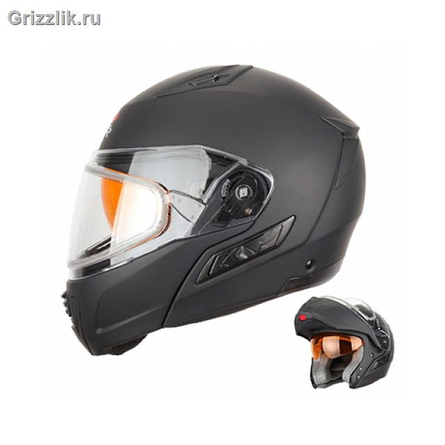 Шлем для квадроцикла модуляр XTR с двойным стеклов черный матовый